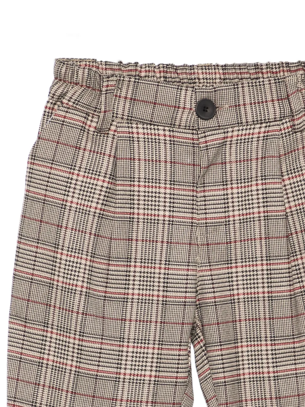 Miss Grant Kids Geruite broek met elastische taille Bruin