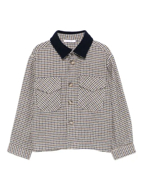 Miss Grant Kids  houndstooth-pattern collared shirt