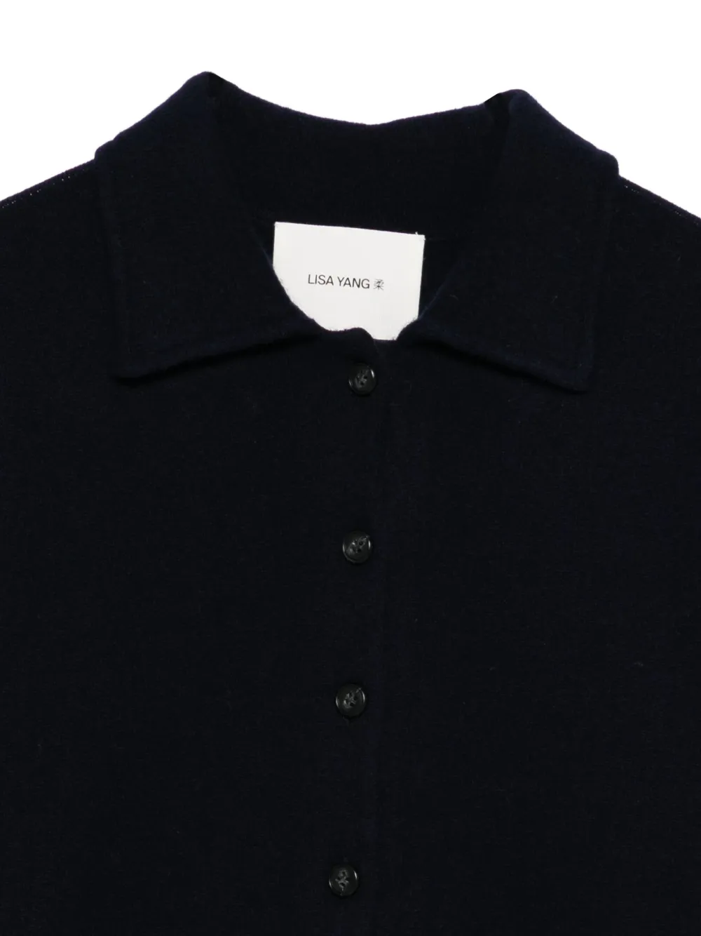 Lisa Yang Vest met klassieke kraag en knopen Blauw