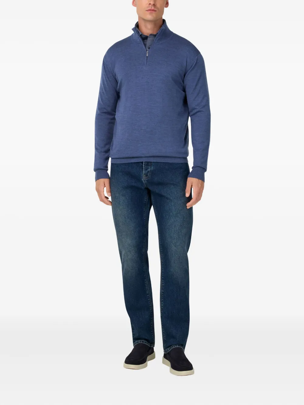 Boggi Milano half-zip wool sweater | Knitted Sweaters | Image 2
