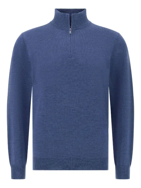 Boggi Milano half-zip wool sweater