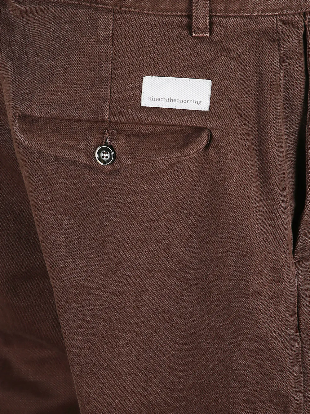 Nine In The Morning Buttoned Chinos In Brown