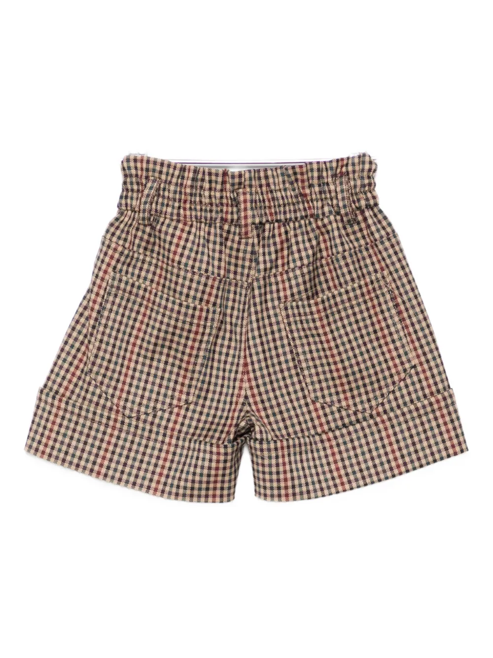 Miss Grant Kids check-pattern elastic-waist shorts - Bruin