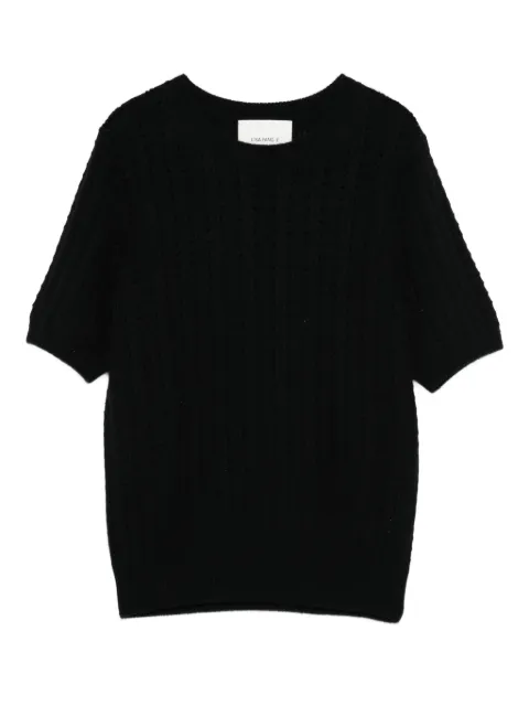 Lisa Yang Kurzärmeliges Strickoberteil mit Lochmuster