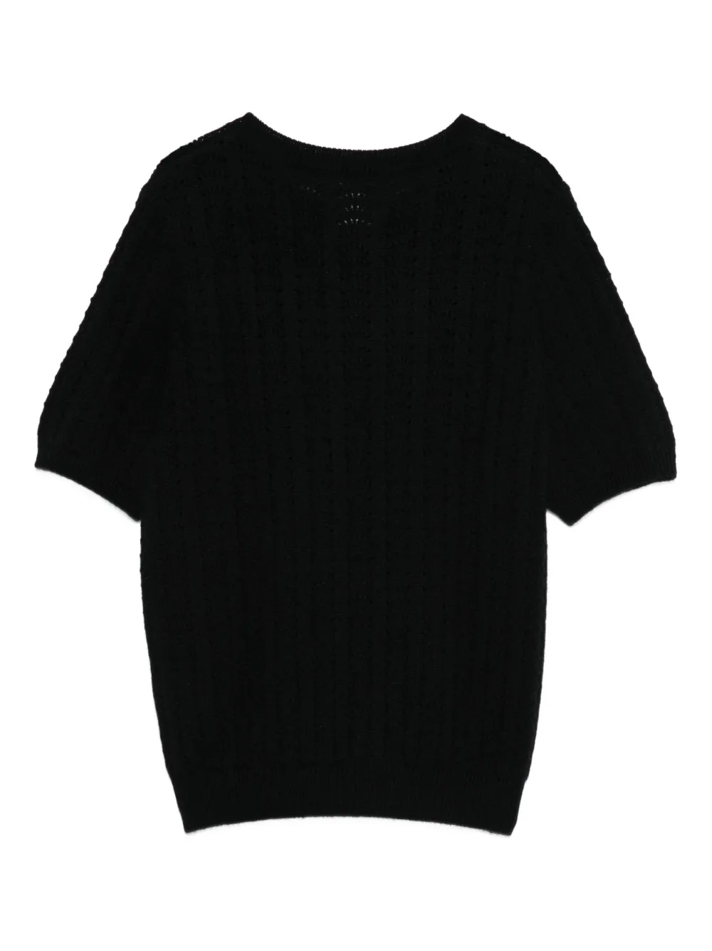 Lisa Yang openwork short-sleeve knitted top | Knitted Tops | Image 2