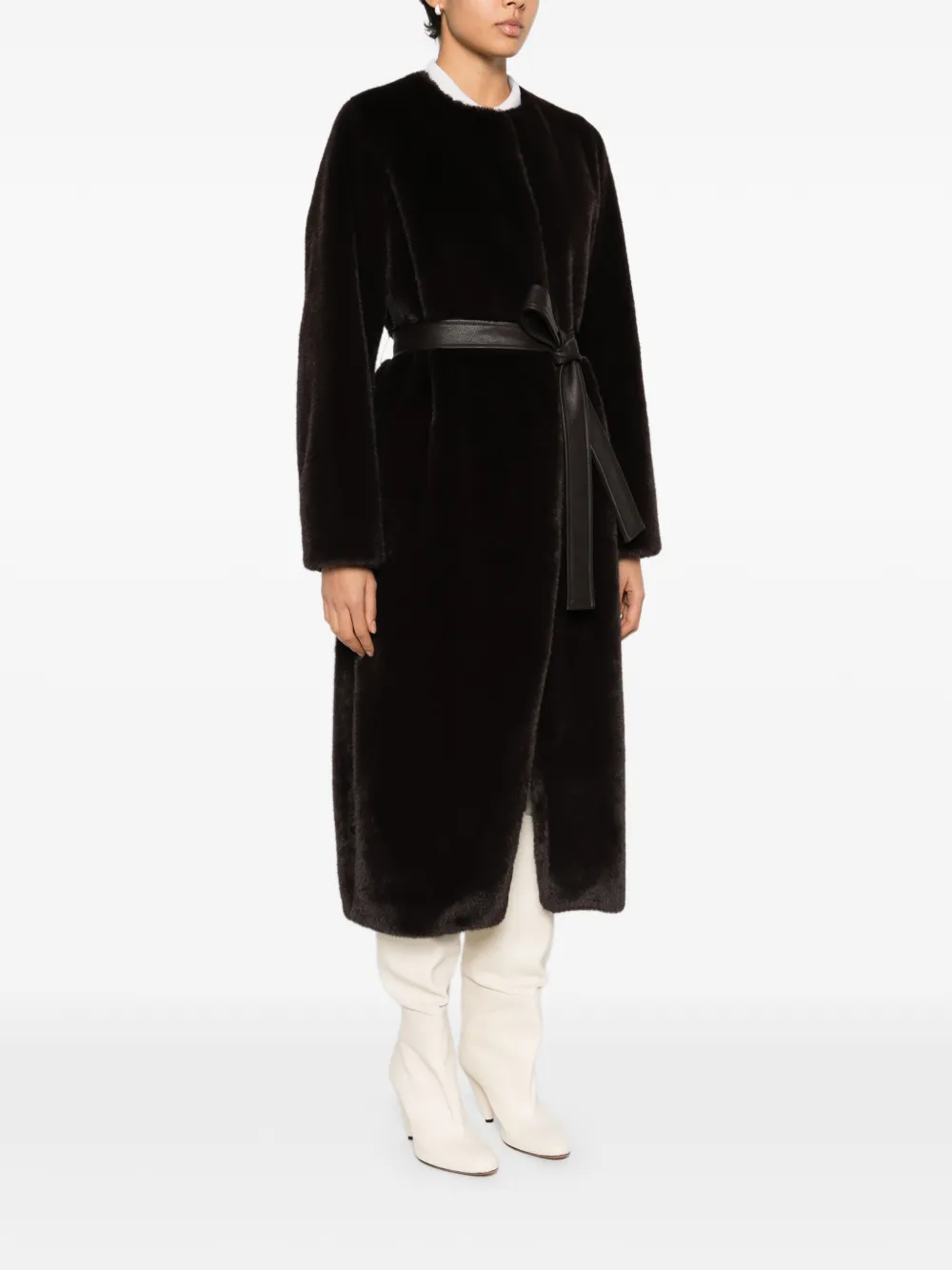  Vanessa Bruno Belted Coat - Brown 