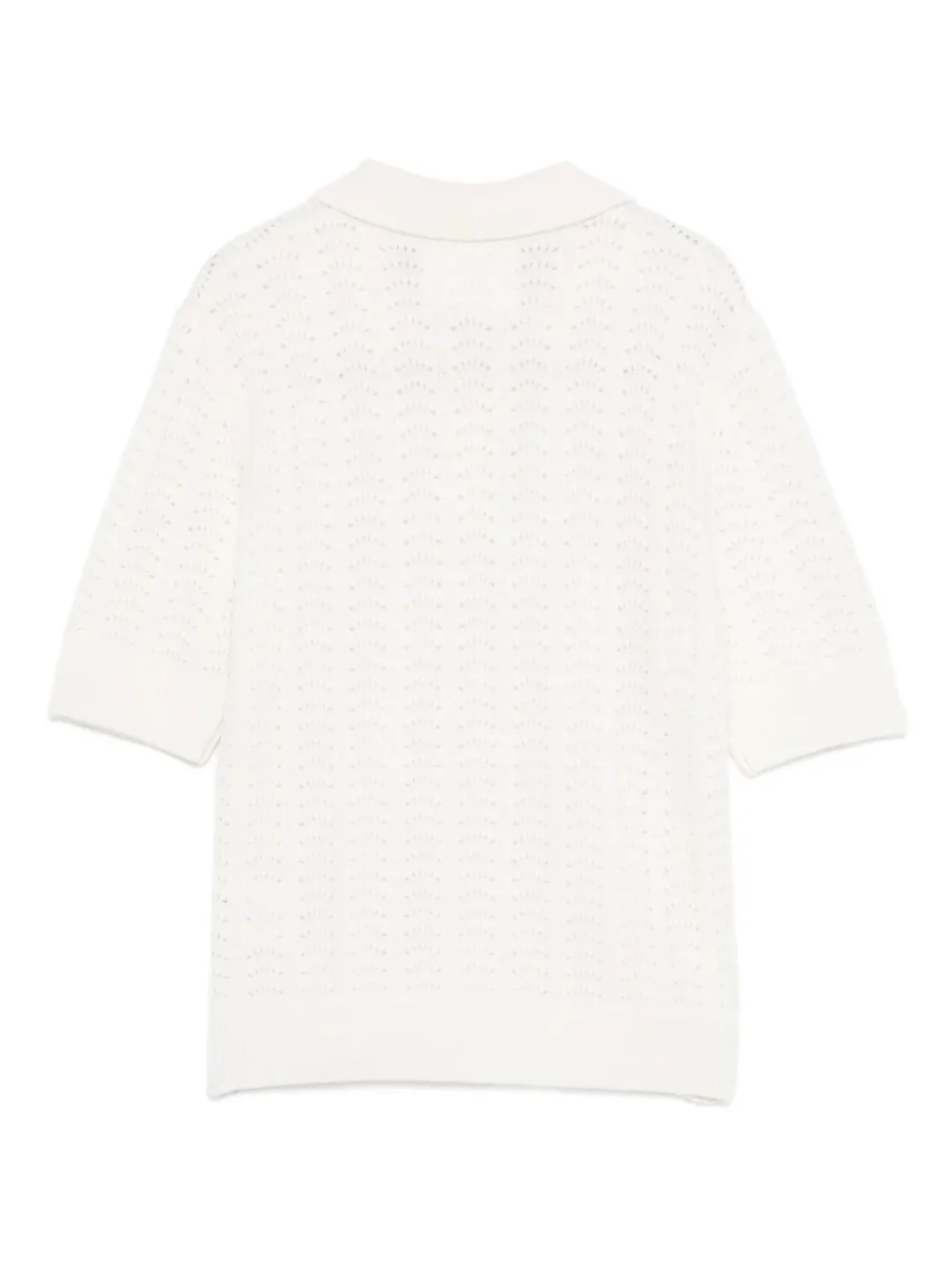 Lisa Yang openwork polo knitted top | Knitted Tops | Image 2