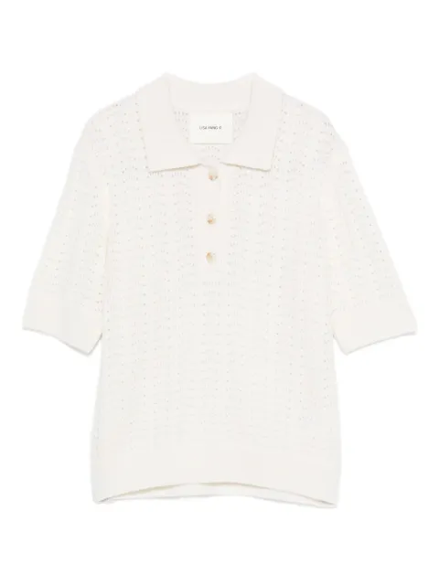 Lisa Yang playera tipo polo tejida