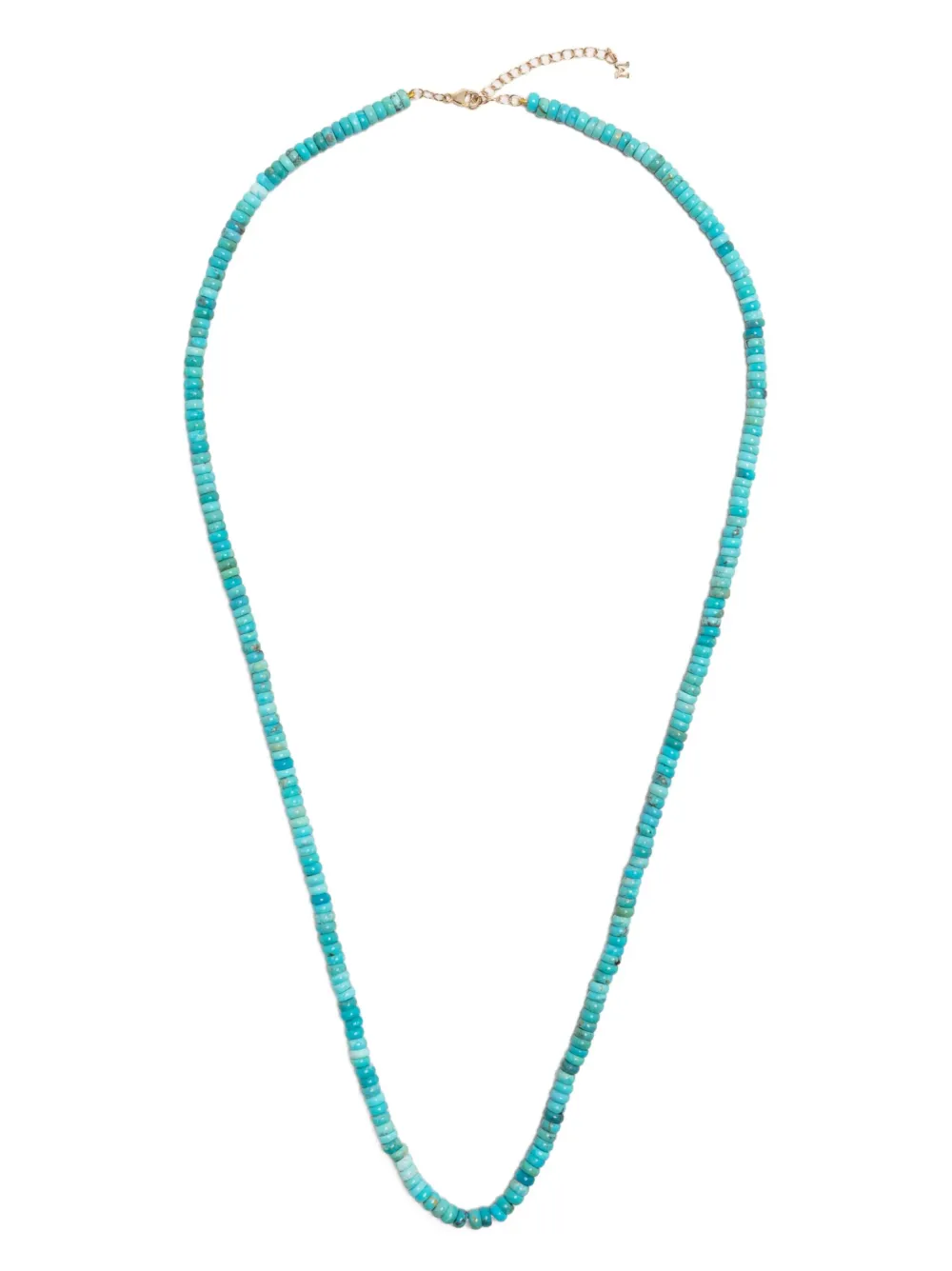 Mateo 14kt yellow gold turquoise bead bracelet - Blu