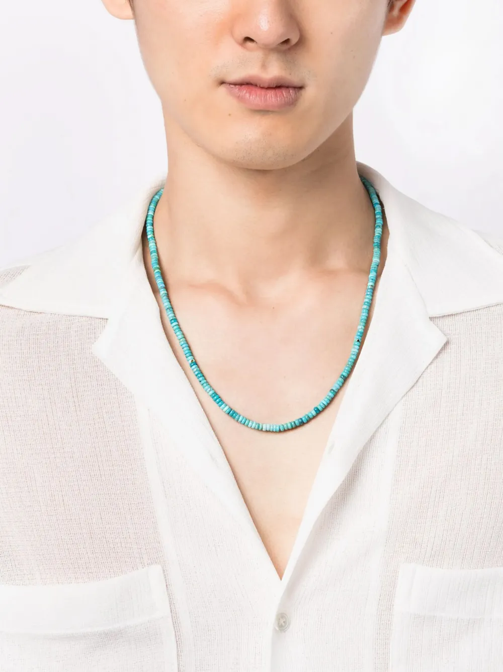 Mateo pulsera en oro amarillo de 14kt con cuentas de turquesas | Image 2