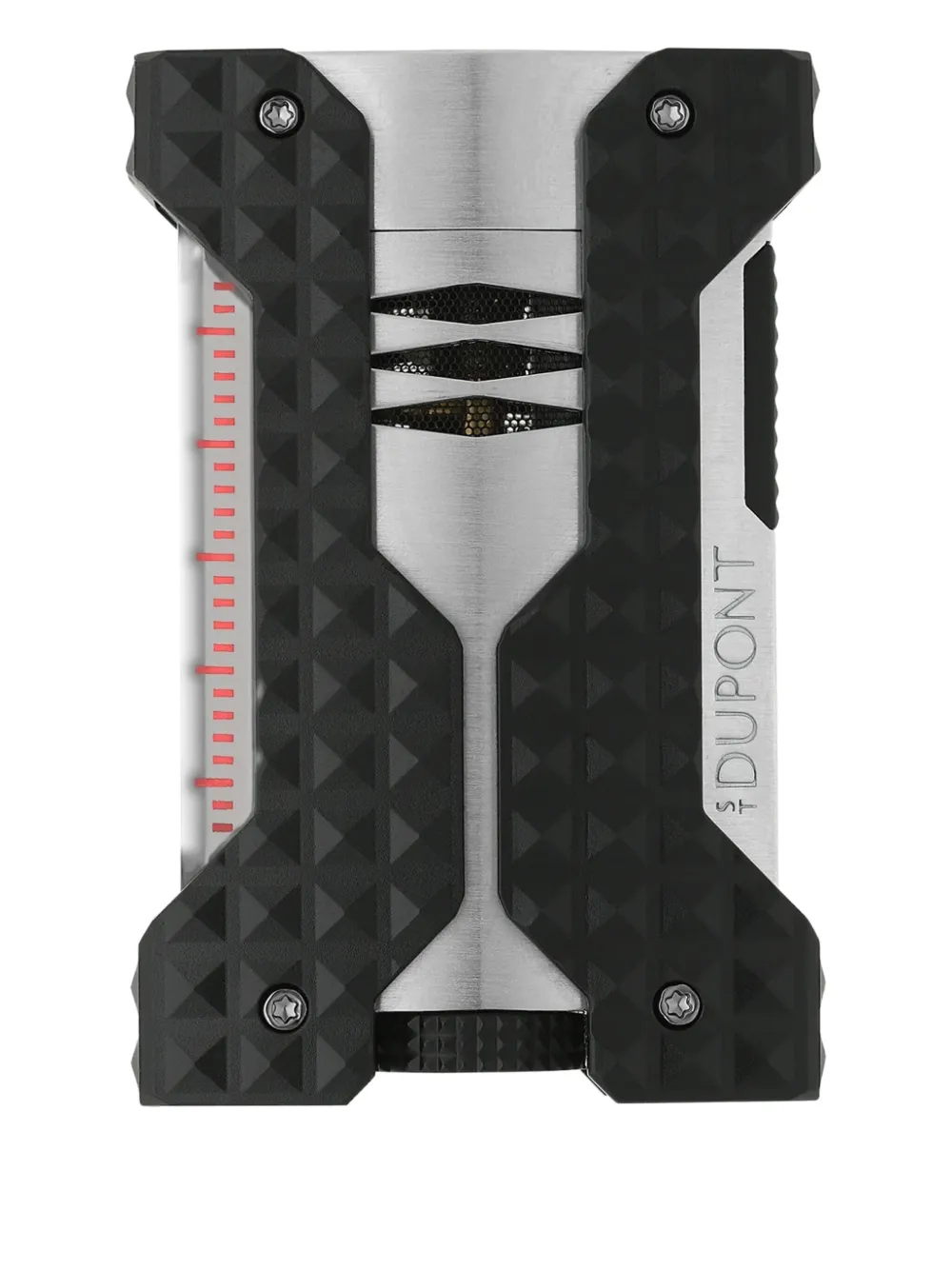 St Dupont Panelled Lighter In Silver