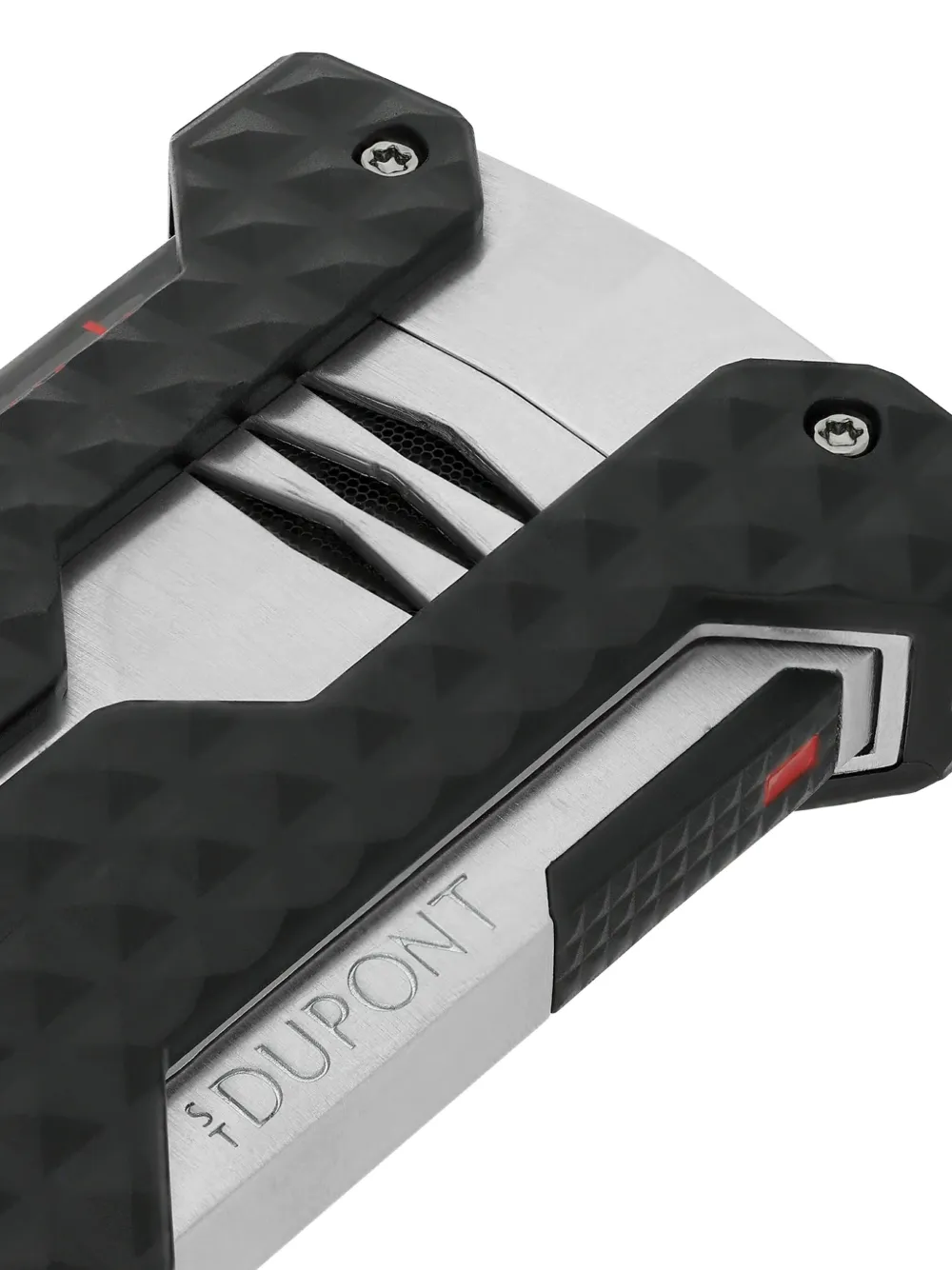 St Dupont Panelled Lighter In Silver
