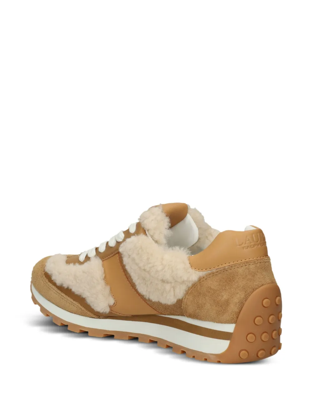 Lauren Ralph Lauren Suède lammy sneakers Bruin