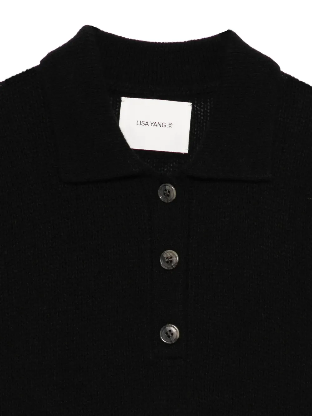 Lisa Yang Gebreide polotop BLACK