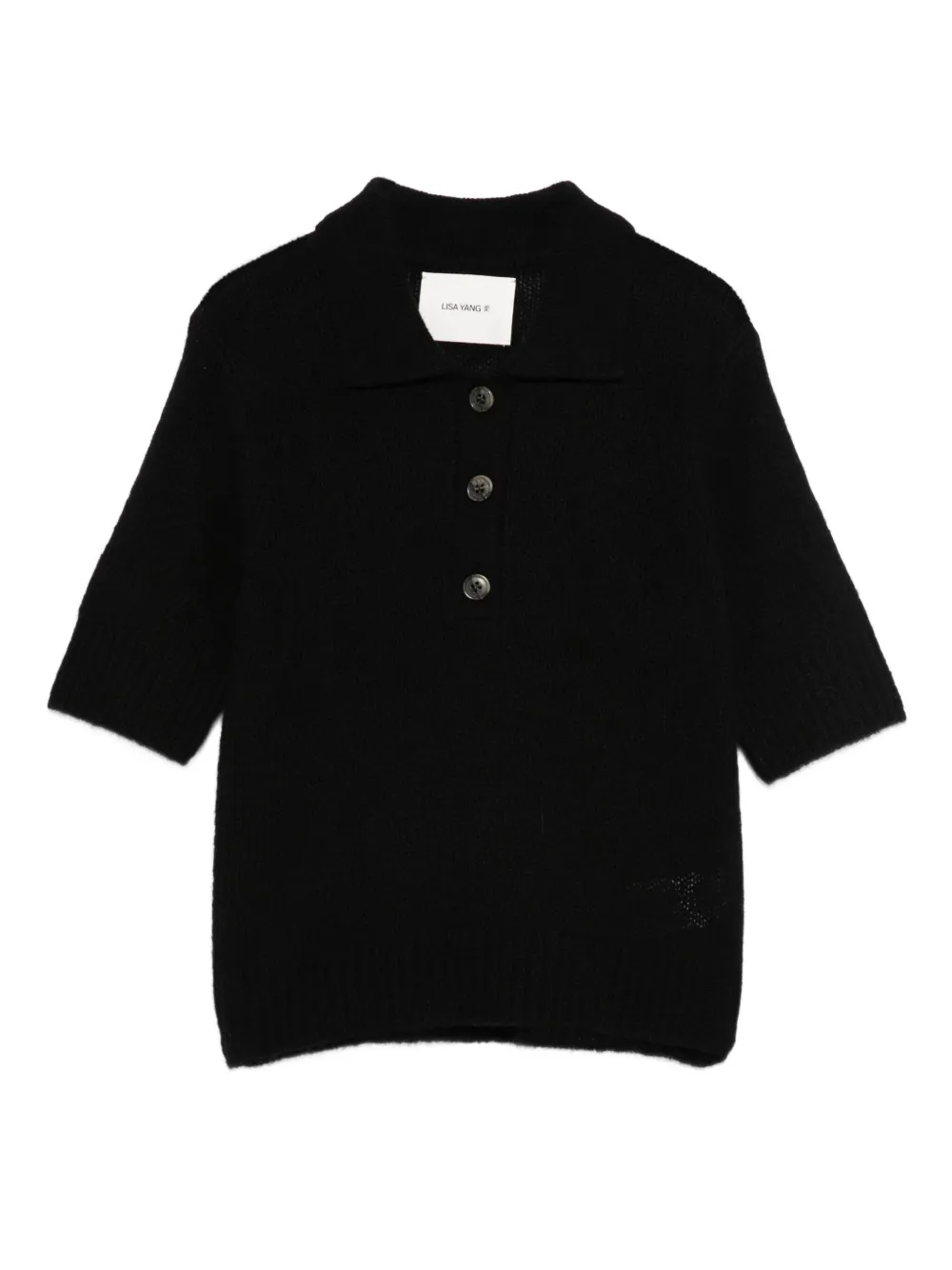 Lisa Yang knitted polo top | Image 1