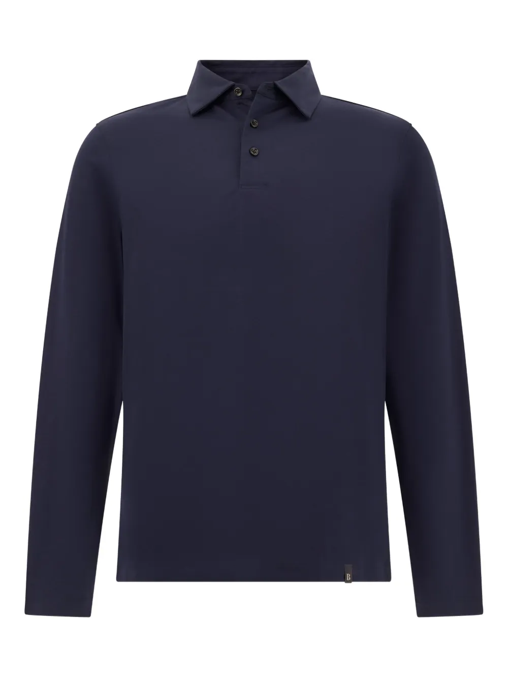 Boggi Milano Cotton And Silk Blend Polo Shirt In Blue