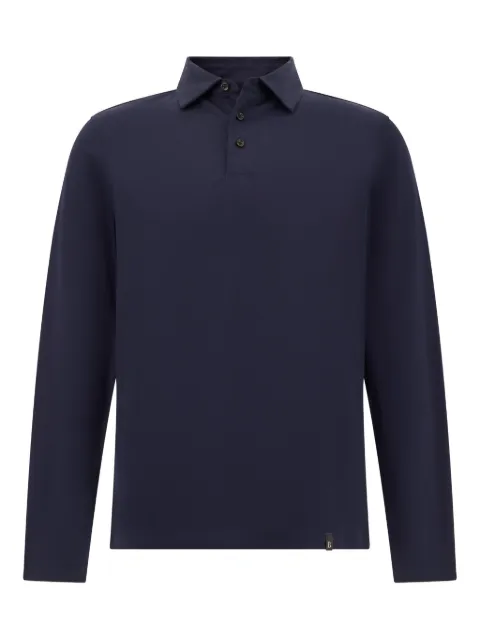 Boggi Milano long-sleeved buttoned polo shirt