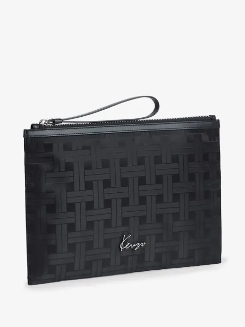 Kenzo woven-pattern wash bag