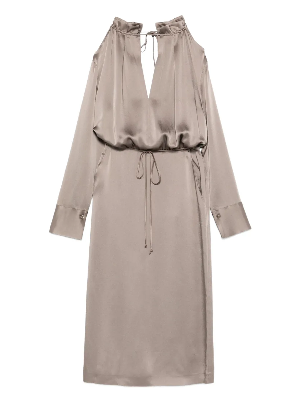 Semicouture open-shoulder dress | Neutrals | Image 1