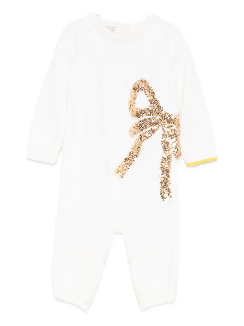 Gensami Babies' Sequin-bow Romper In White