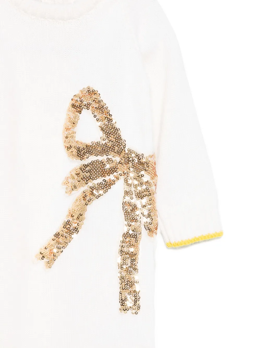 Gensami kids Romper met pailletten strik Wit