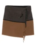 Semicouture safety-pin fringed skirt - Grey