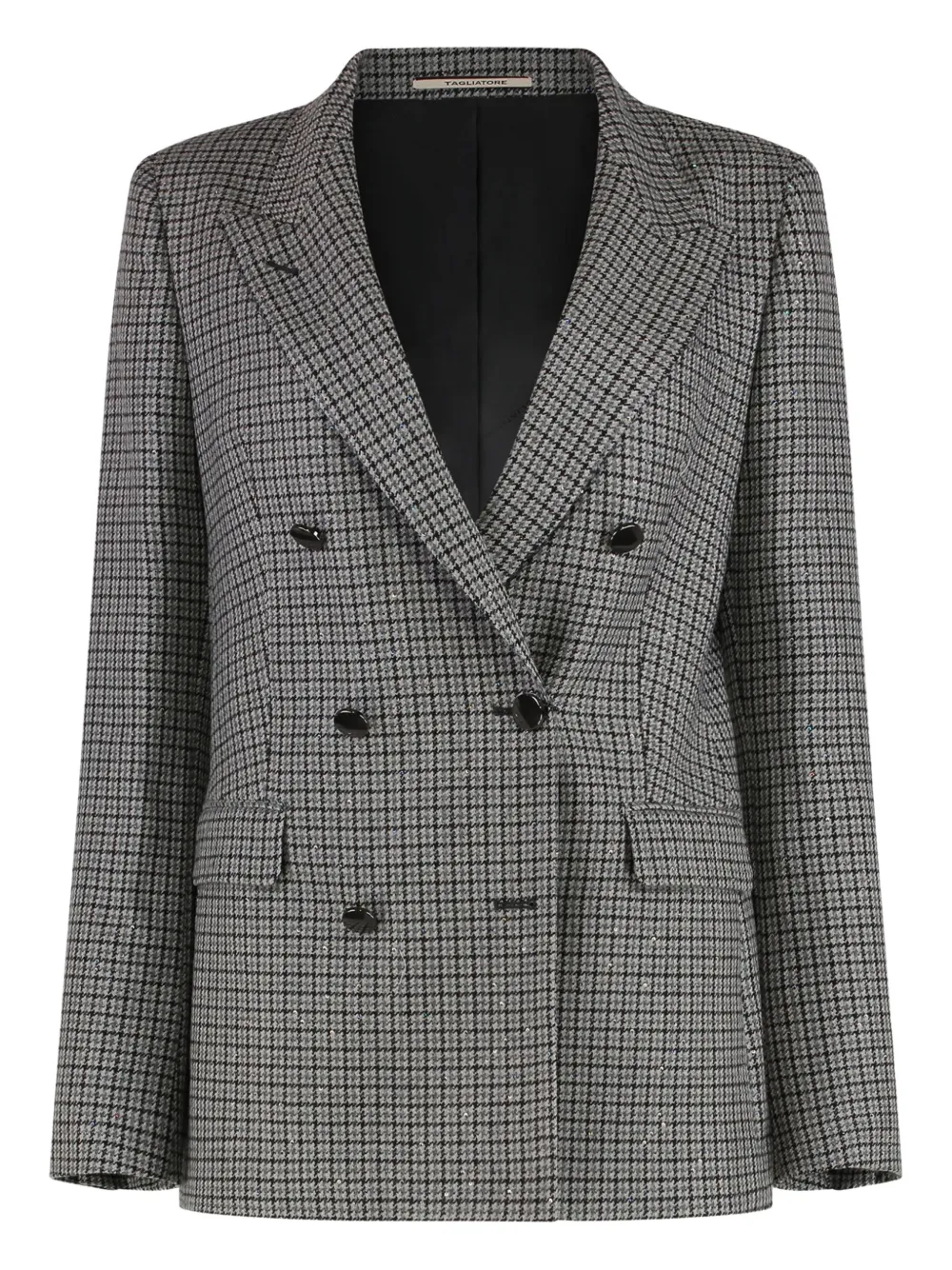 Tagliatore Double-breasted Wool Jacket In Gray