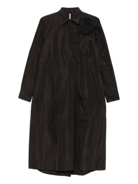 Liviana Conti rose-embellished shirt dress