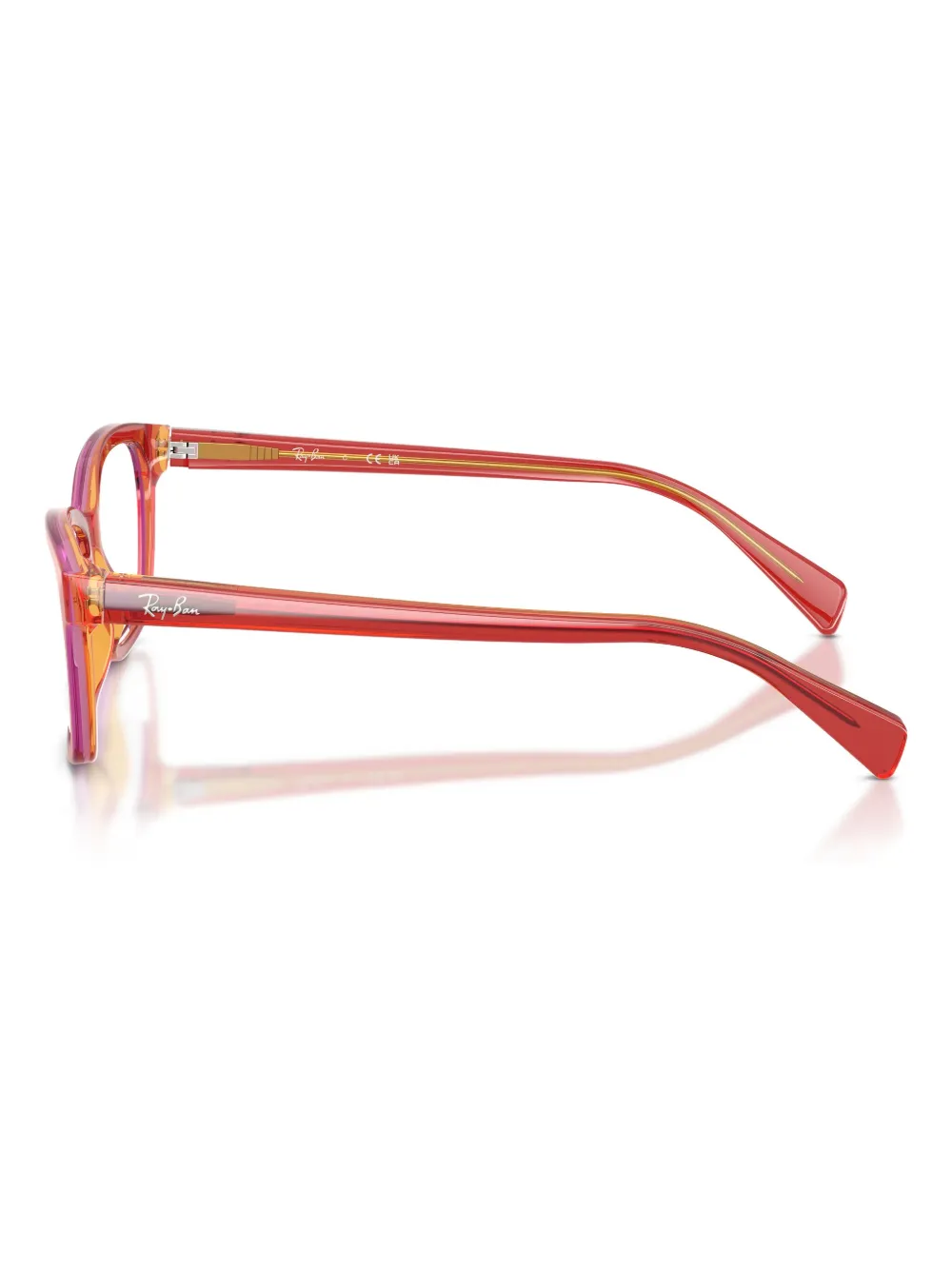 Ray-ban Junior Square-frame Glasses In Metallic