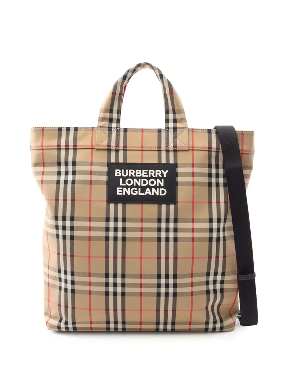 Burberry Pre-Owned 2018-2025 House Check Nylon Artie satchel | Brown | Image 1