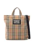 Burberry Pre-Owned 2018-2025 House Check Nylon Artie satchel - Brown