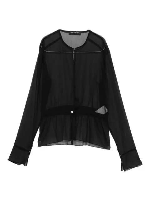 OUR LEGACY sheer-panelled blouse