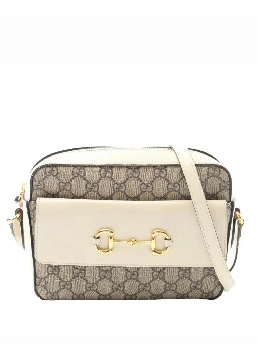 Gucci Pre-Owned 2016-2025 スモール GGスプリーム ホースビット 1955 ショルダーバッグ - ブラウン Gucci Pre-Owned 2016-2025 スモール GGスプリーム ホースビット 1955 ショルダーバッグ - ブラウン