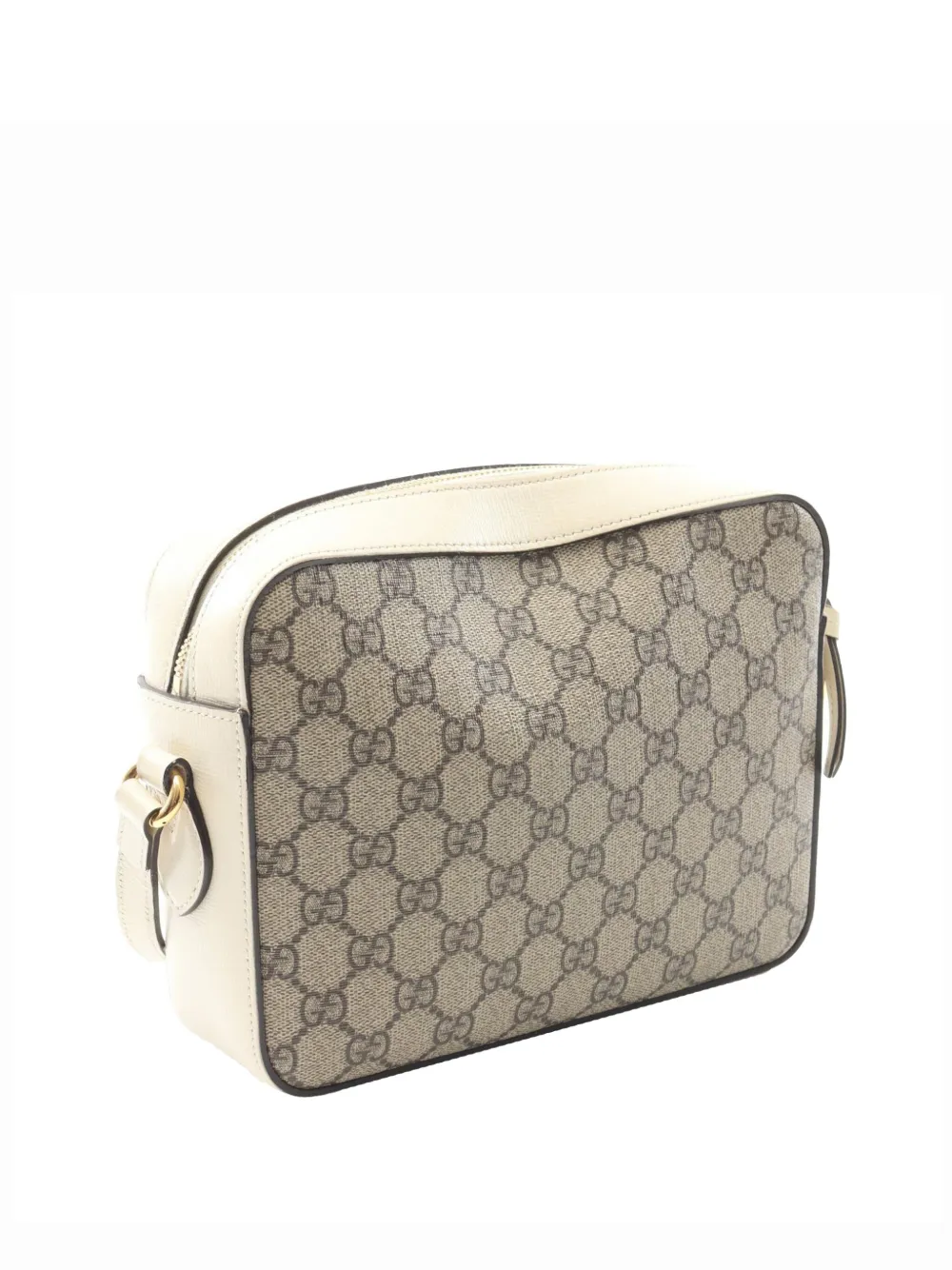 Pre-owned Gucci 2016-2025 Small Gg Supreme Horsebit 1955 Crossbody Bag In Brown