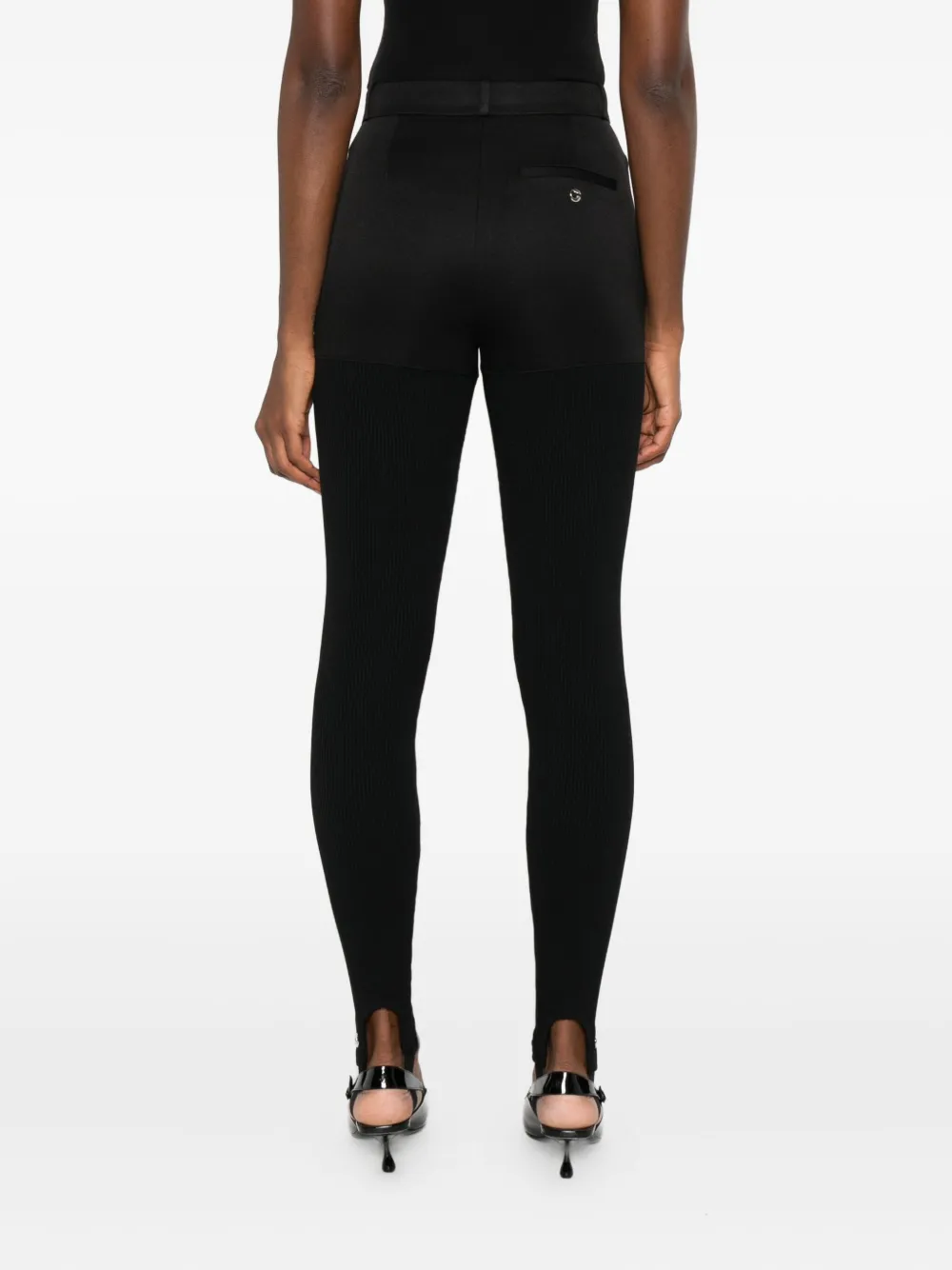 Coperni High-waisted Stirrup Trousers In Black
