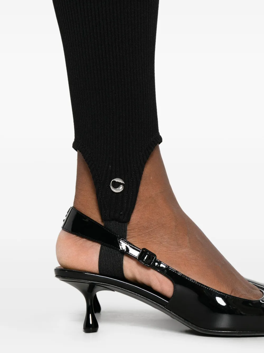 Coperni High-waisted Stirrup Trousers In Black
