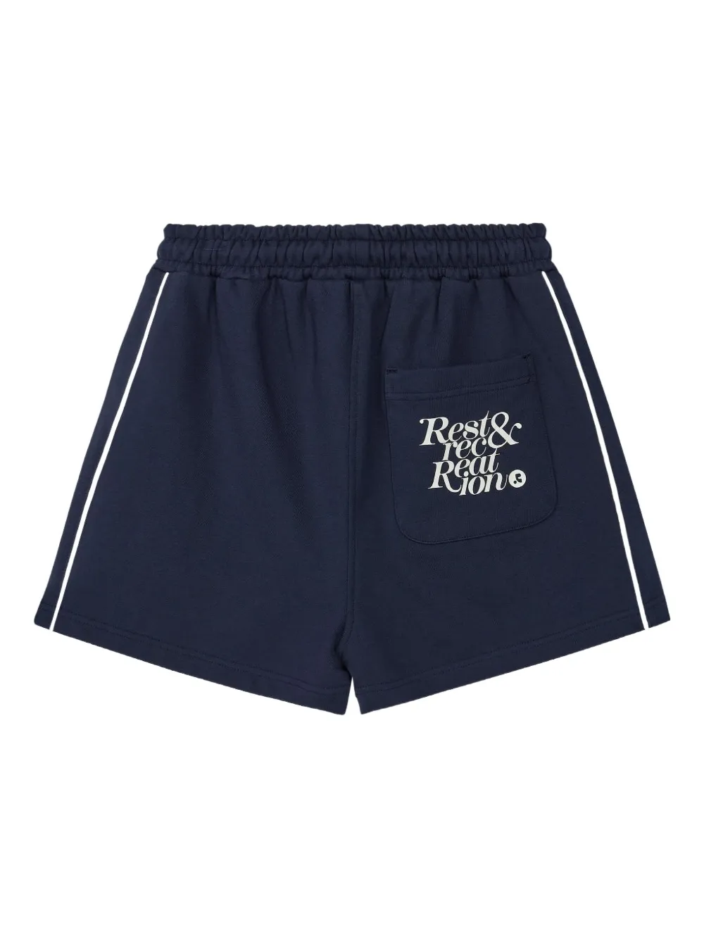 Rest&recreation Logo-print Track Shorts In Blue