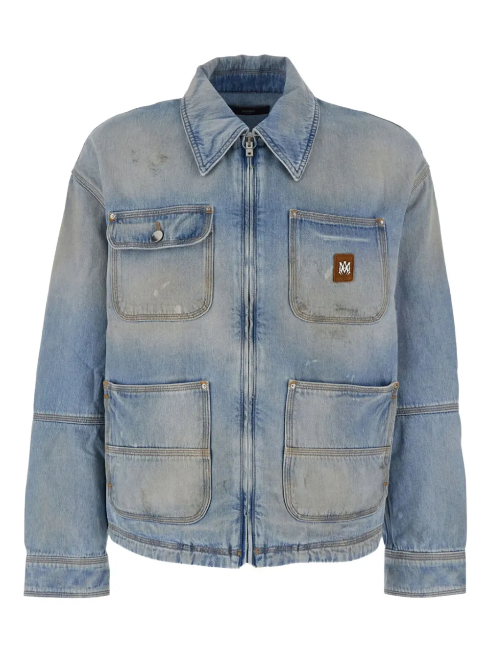 AMIRI logo-patch denim jacket | Blue | Image 1