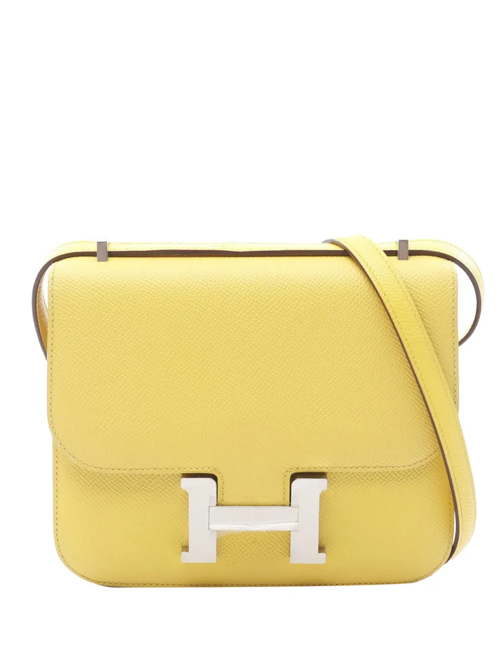 Hermès Pre-Owned 2023 Mini Epsom Constance Mirror 18 crossbody bag | Yellow | Image 1