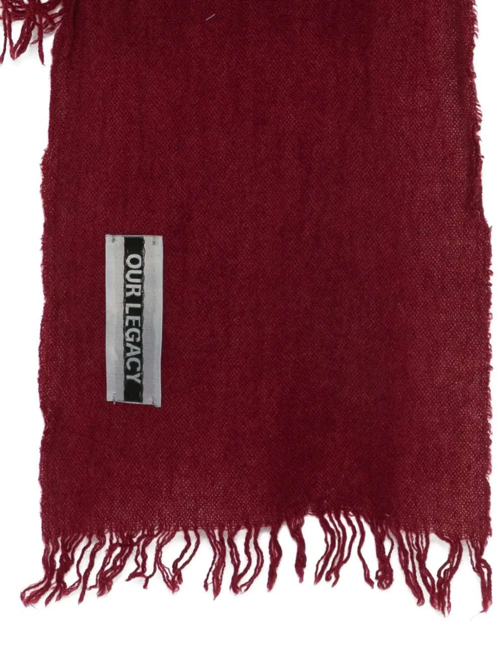 Our Legacy Fringed Scarf In Red