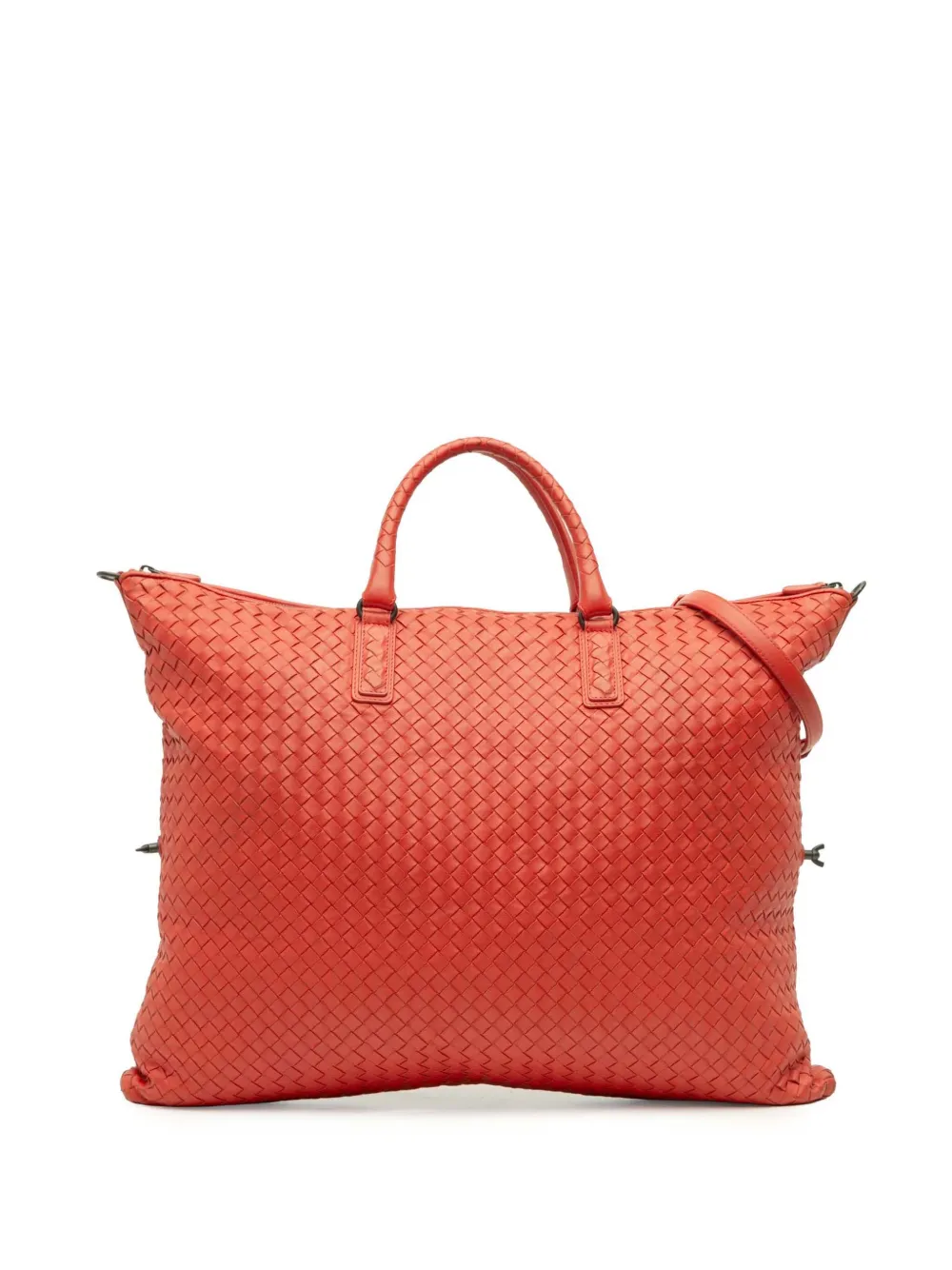 Bottega Veneta Pre-Owned 2012-2025 Maxi Nappa Intrecciato Convertible Tote travel bag | Red | Image 1