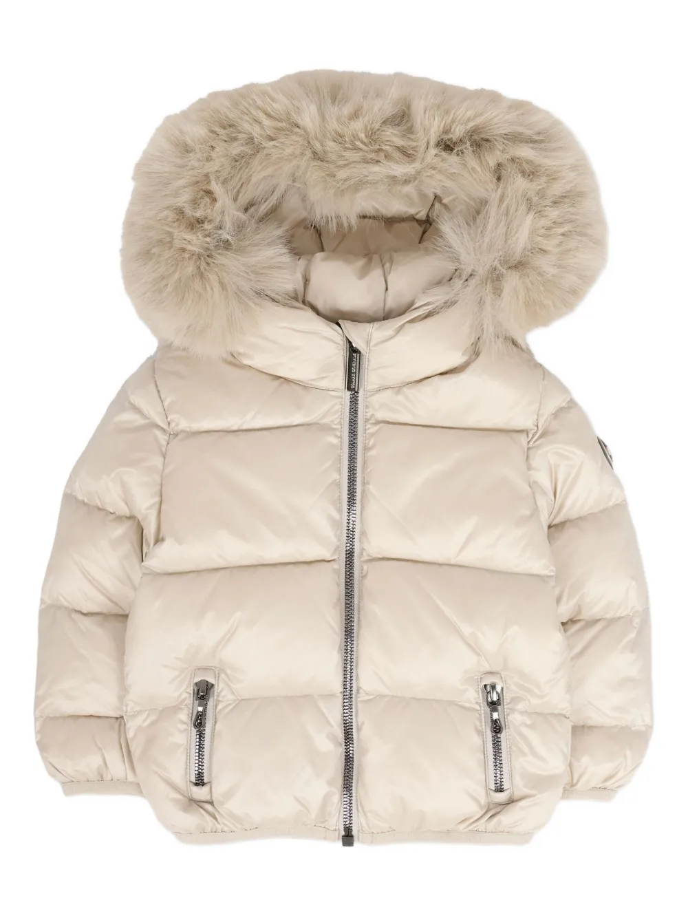 Colmar Fur-trimmed Quilted Jacket In Neutral