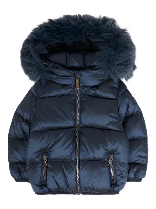 Colmar Kids fur-trimmed quilted jacket