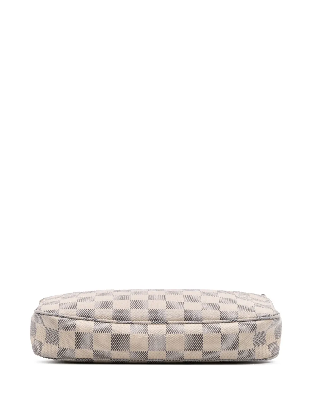 Pre-owned Louis Vuitton 2012 Damier Azur Pochette Accessoires Shoulder Bag In White