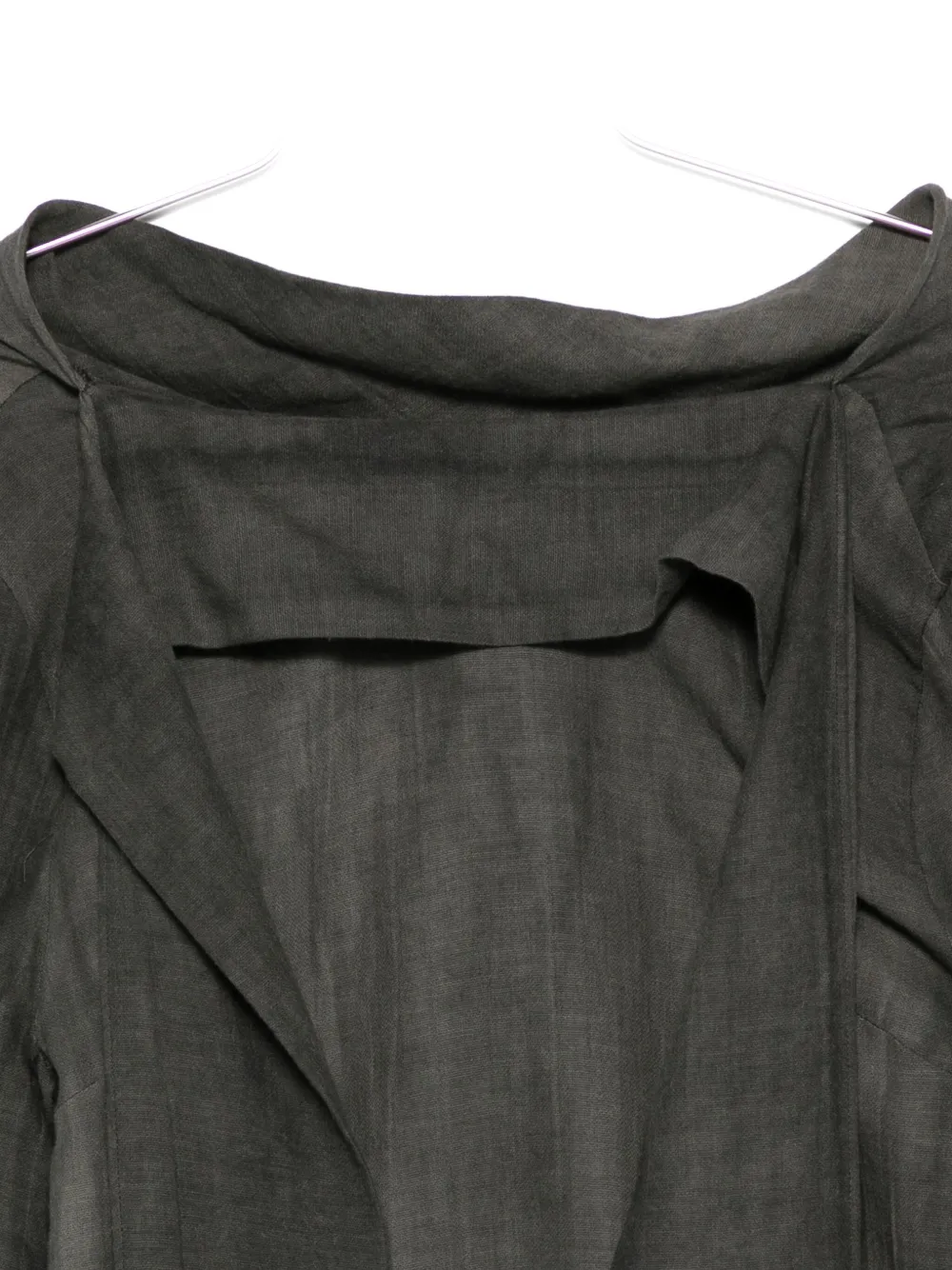 Our Legacy Cotton-wool Tie Blouse In Gray