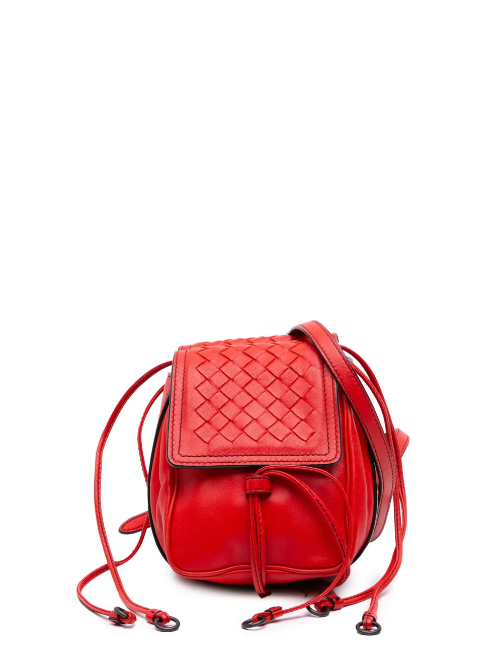 Bottega Veneta Pre-Owned 2012-2025 Nappa Intrecciato Double Sided Flap crossbody bag | Red | Image 1