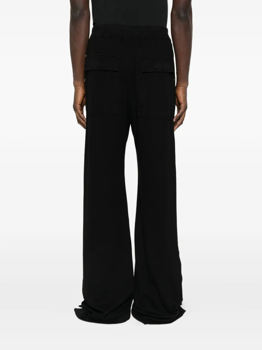 Rick Owens Drkshdw Drawstring Wide-leg Trousers In Black
