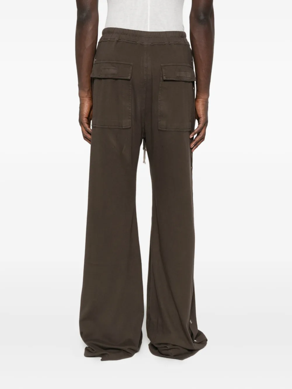 Rick Owens Drkshdw Drawstring Wide-leg Trousers In Brown