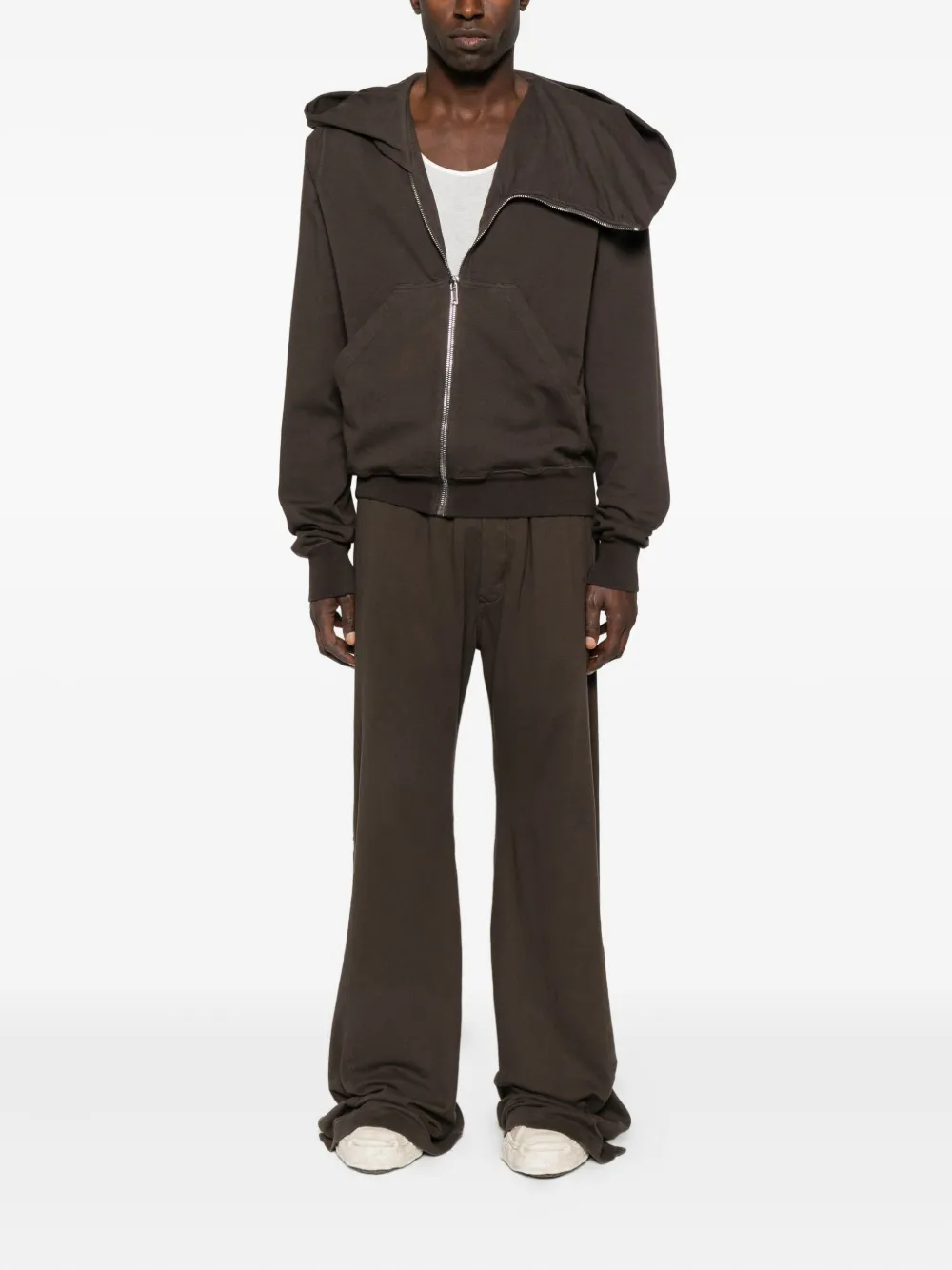 Rick Owens DRKSHDW Broek met wijde pijpen en trekkoord - Bruin