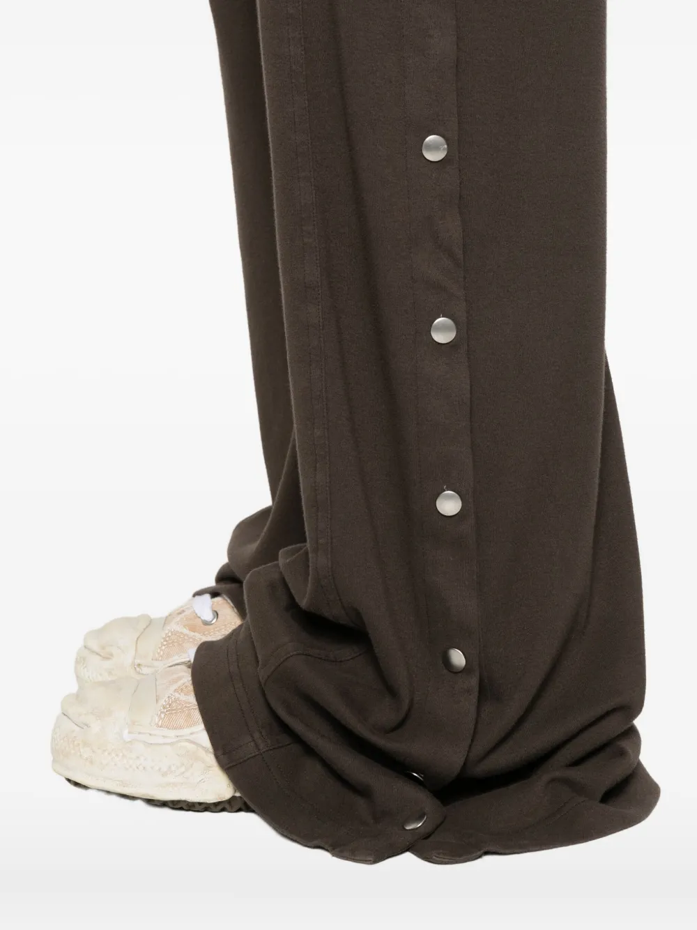 Rick Owens Drkshdw Drawstring Wide-leg Trousers In Brown